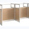 Vách ngăn văn phòng gỗ kính VVP003