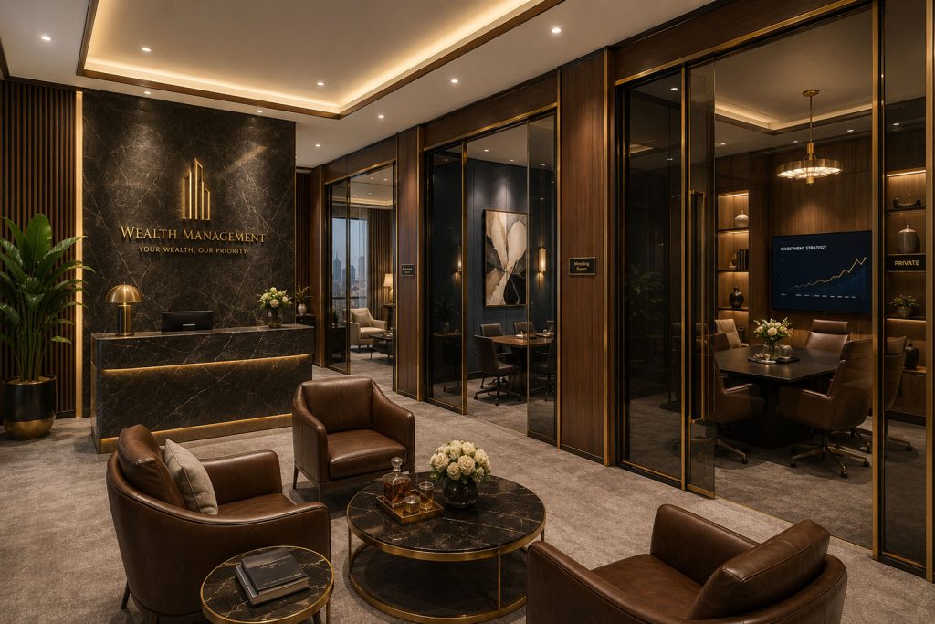 Văn phòng giao dịch Quản lý tài sản (Wealth Management) phong cách Modern Luxury