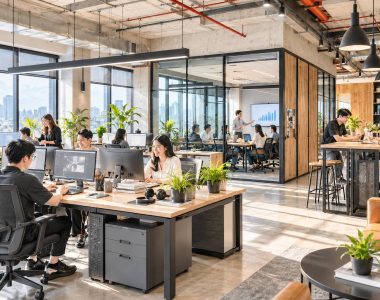 mẫu thiết kế văn phòng 100m2